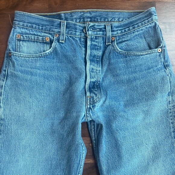 Levi's 501 xx Made in USA 32 x 32 (fits 30 x 28.5) 90s Blue Jeans - Picture 3 of 8
